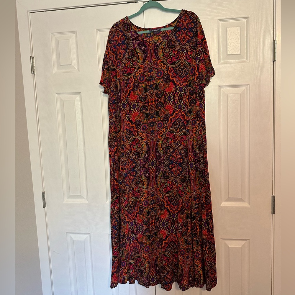 Roaman's Vibrant Boho Maxi Sundress